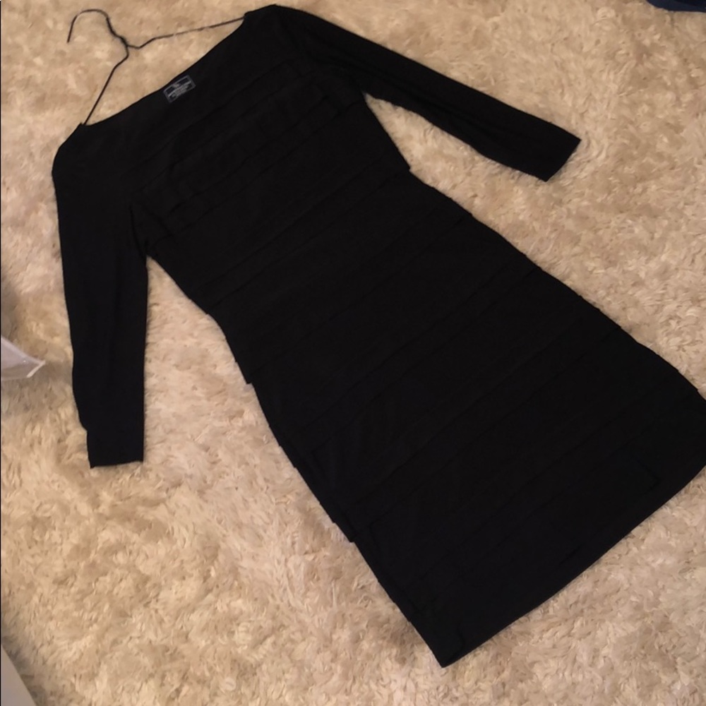 Black fitted dress